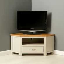 Load image into Gallery viewer, Mullion Grey Corner TV Stand