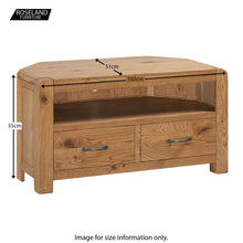 Load image into Gallery viewer, Capri Oak Corner TV Stand