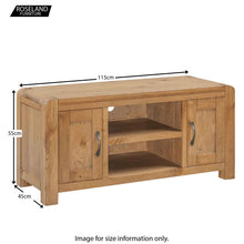 Load image into Gallery viewer, Capri Oak Large 115cm TV Unit