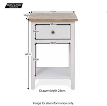 Load image into Gallery viewer, Signature Grey One Drawer Lamp Table