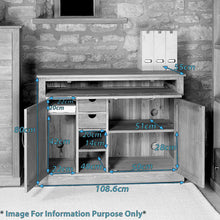Load image into Gallery viewer, Mobel Oak Hidden Office Desk