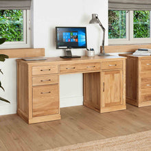Load image into Gallery viewer, Mobel Oak Twin Desk