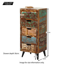 Load image into Gallery viewer, Coastal Chic 5 Drawer Tallboy
