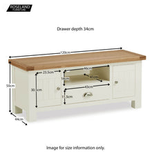 Load image into Gallery viewer, Daymer Cream 120cm TV Stand