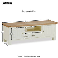 Load image into Gallery viewer, Daymer Cream 150cm TV Stand