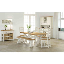 Load image into Gallery viewer, Daymer Cream 190cm Cross Dining Table