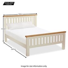 Load image into Gallery viewer, Daymer Cream 4'6 Double Bed Frame