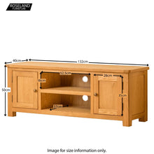 Load image into Gallery viewer, Roseland Oak 132cm TV Stand