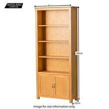 Load image into Gallery viewer, Nordic Oak Bookcase With Cupboard