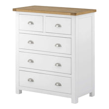 Load image into Gallery viewer, Padstow White 2 over 3 Drawer Chest