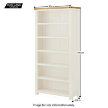 Load image into Gallery viewer, Padstow White Large Bookcase
