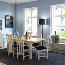 Load image into Gallery viewer, Padstow White Lift Top Draw Leaf Dining Table 120-200cm