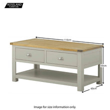 Load image into Gallery viewer, Padstow Grey 2-Drawer Coffee Table