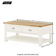Load image into Gallery viewer, Padstow White 2 Drawer Coffee Table