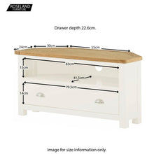 Load image into Gallery viewer, Padstow White Corner TV Stand