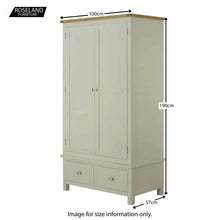 Load image into Gallery viewer, Padstow Grey Double Wardrobe with Drawers