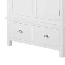 Load image into Gallery viewer, Padstow White Double Wardrobe with Drawers