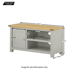 Load image into Gallery viewer, Padstow Grey 94cm TV Stand