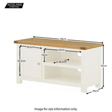 Load image into Gallery viewer, Padstow White 94cm TV Stand