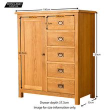 Load image into Gallery viewer, Lanner Oak Combination Wardrobe