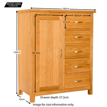Load image into Gallery viewer, Newlyn Oak Combination Wardrobe