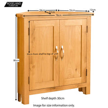 Load image into Gallery viewer, Newlyn Oak Corner Cupboard