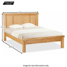 Load image into Gallery viewer, Zelah Oak 4'6 Panelled Bed