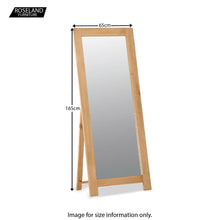 Load image into Gallery viewer, Zelah Oak Cheval Mirror