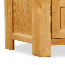 Load image into Gallery viewer, Zelah Oak Corner TV Stand