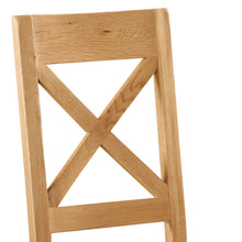 Load image into Gallery viewer, Zelah Oak Cross-Back Wood Seat Chair