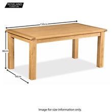 Load image into Gallery viewer, Zelah Oak 150cm Dining Table