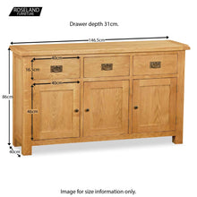 Load image into Gallery viewer, Zelah Oak Large Dresser
