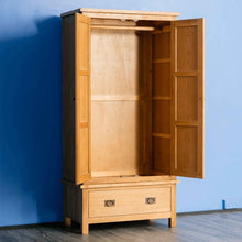 Load image into Gallery viewer, Surrey Oak Double Wardrobe & Drawer