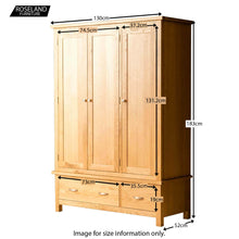 Load image into Gallery viewer, London Oak Triple Wardrobe & Drawers