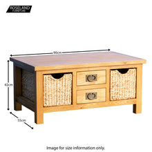 Load image into Gallery viewer, Surrey Oak Coffee Table with Baskets