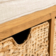 Load image into Gallery viewer, Surrey Oak Hall Bench with Baskets