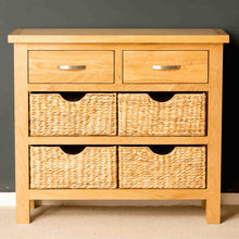 Load image into Gallery viewer, London Oak Console Table with Baskets