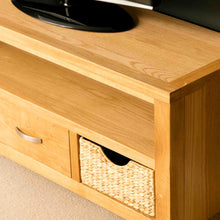 Load image into Gallery viewer, London Oak 110cm TV Stand with Baskets