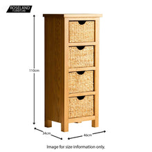 Load image into Gallery viewer, London Oak Tallboy with Baskets