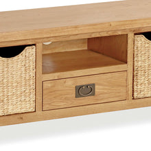 Load image into Gallery viewer, Zelah Oak 120cm TV Stand with Baskets