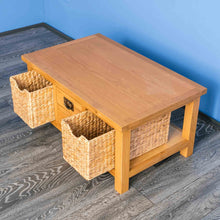 Load image into Gallery viewer, Surrey Oak Coffee Table with Baskets