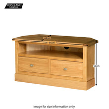 Load image into Gallery viewer, Hampshire Oak Corner TV Stand