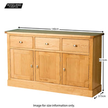 Load image into Gallery viewer, Hampshire Oak Large Sideboard