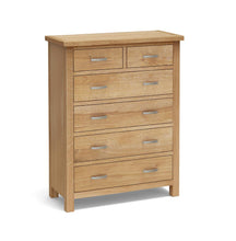 Load image into Gallery viewer, London Oak Bedroom Set - 2 over 4 Drawer Chest