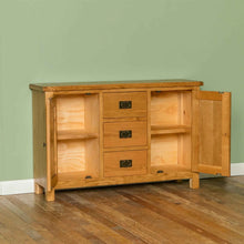 Load image into Gallery viewer, Surrey Oak 3 Drawer Sideboard