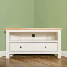 Load image into Gallery viewer, Farrow White Corner TV Stand