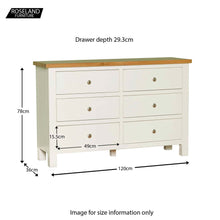 Load image into Gallery viewer, Farrow White 6 Drawer Chest