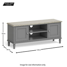 Load image into Gallery viewer, Mulsanne Grey Large 120cm TV Unit