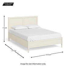 Load image into Gallery viewer, Mulsanne Cream King Size Bed Frame