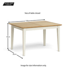 Load image into Gallery viewer, Windsor Cream Compact Extending Dining Table